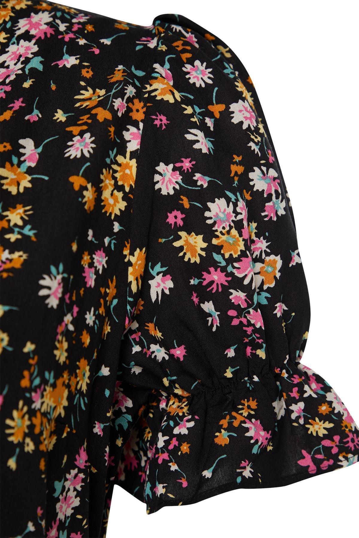 Multicolour A-Line Plus Size Mini Dress, , large image number 6