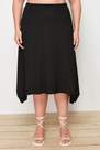 Trendyol - Black Midi Plus Size Skirt