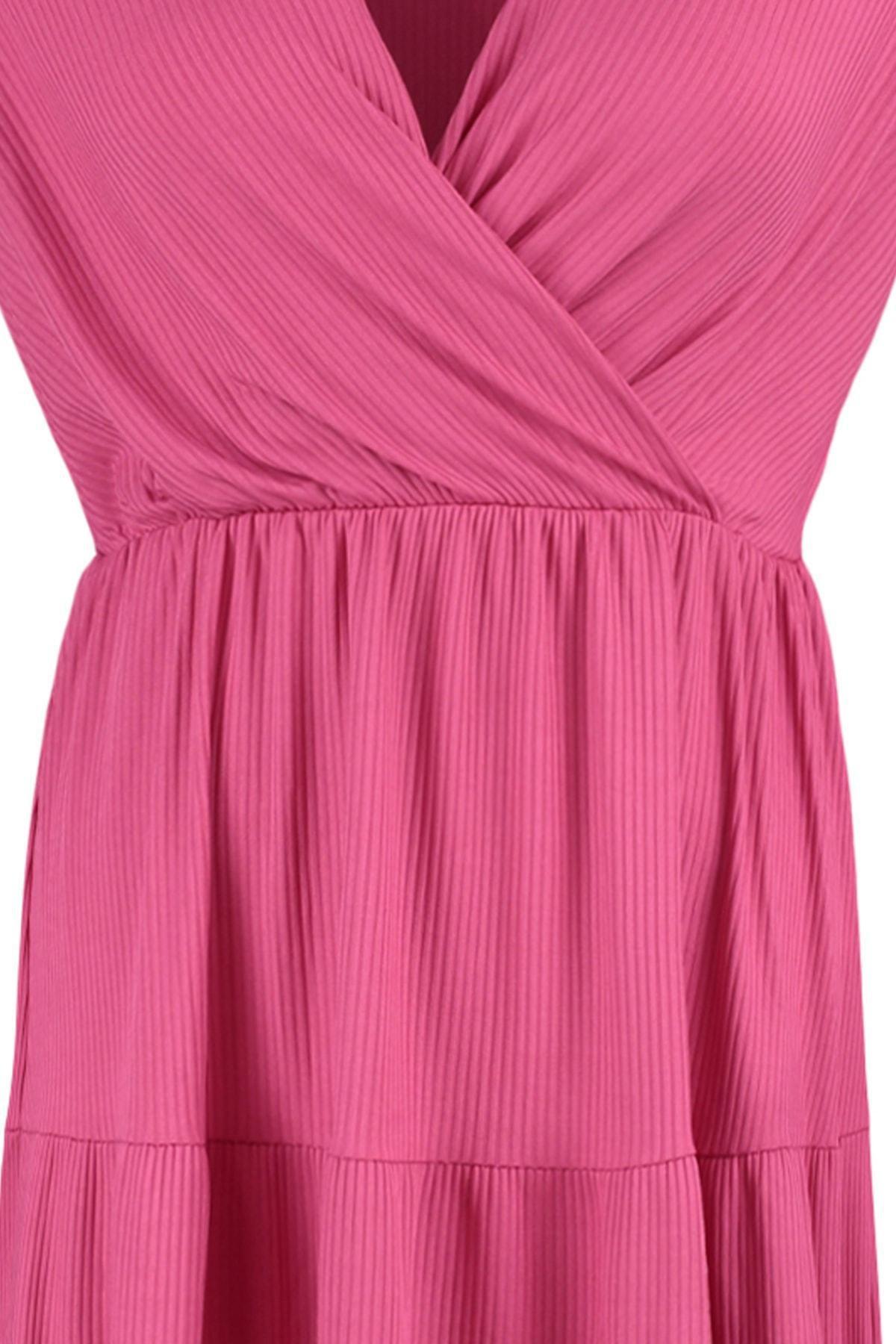 Pink A-Line Plus Size Mini Dress, , large image number 8