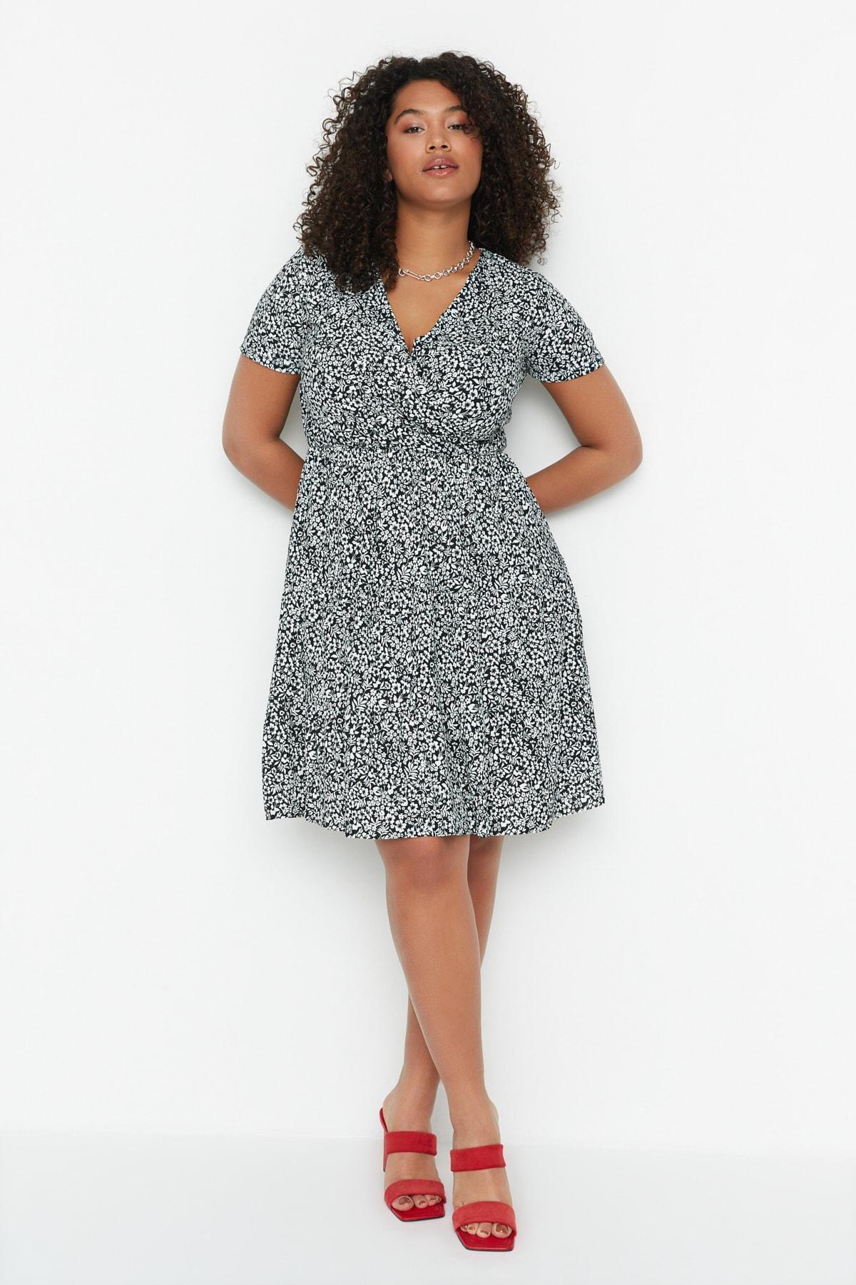 Black A-Line Plus Size Dress, , large image number 3