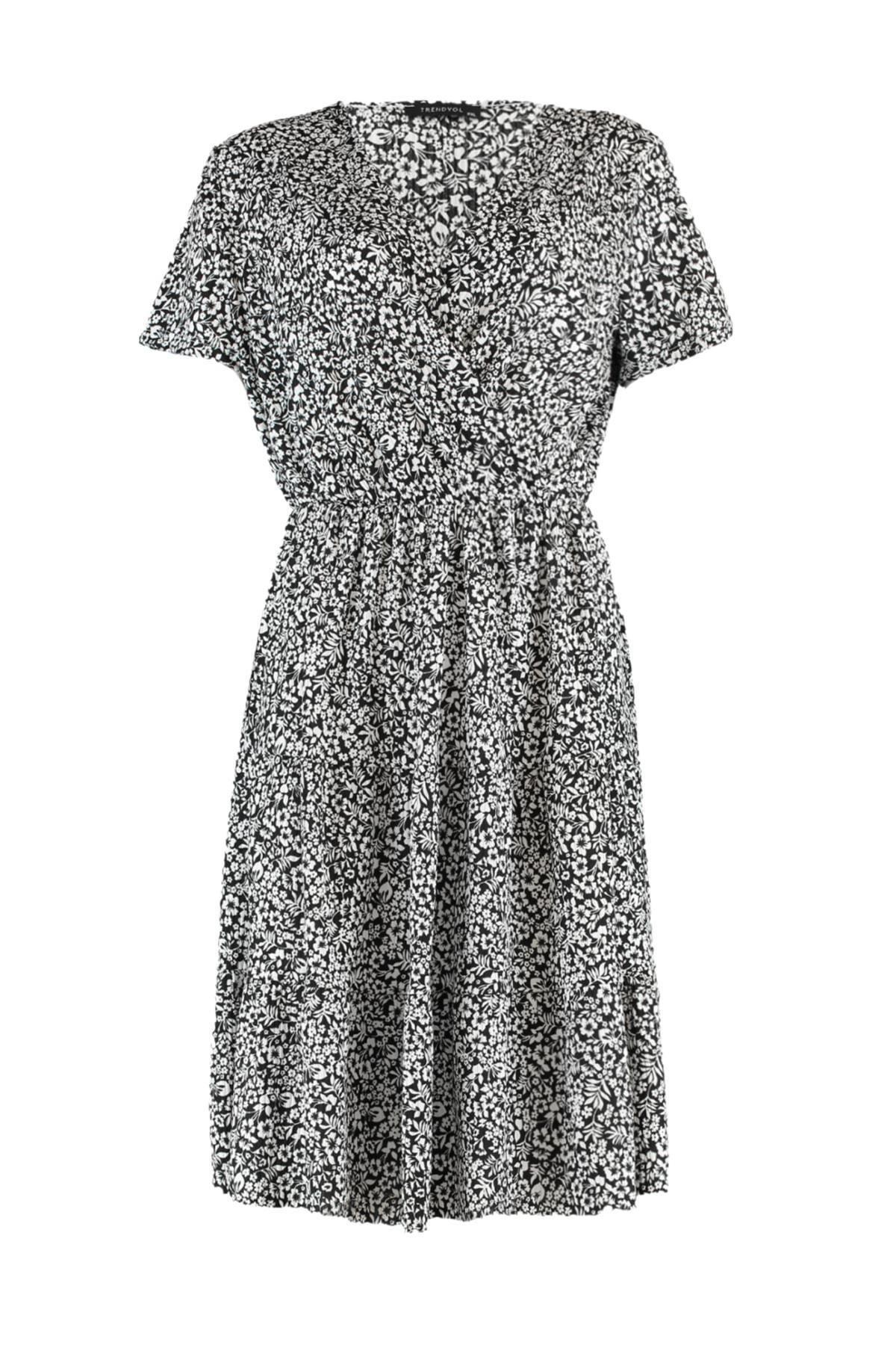 Black A-Line Plus Size Dress, , large image number 5