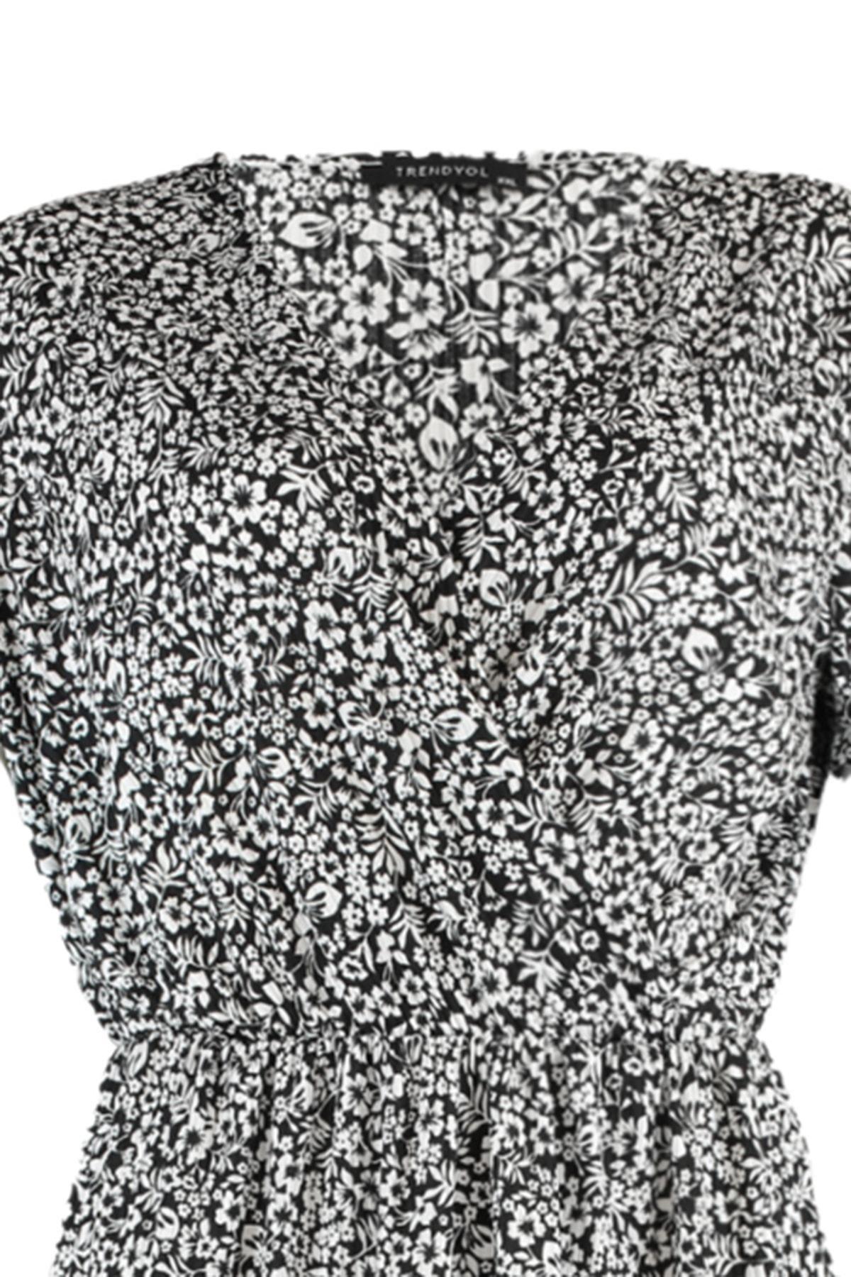 فستان بقصة على شكل حرف A للمقاسات الكبيرة، أسود, , large image number 6