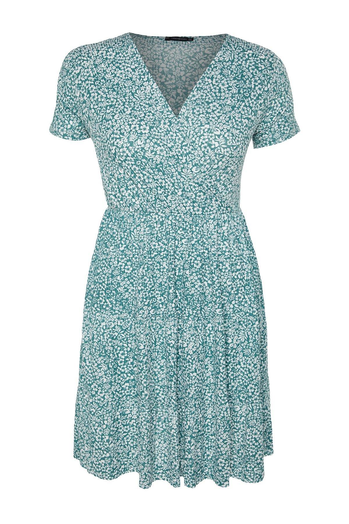 Green A-Line Plus Size Dress, , large image number 6