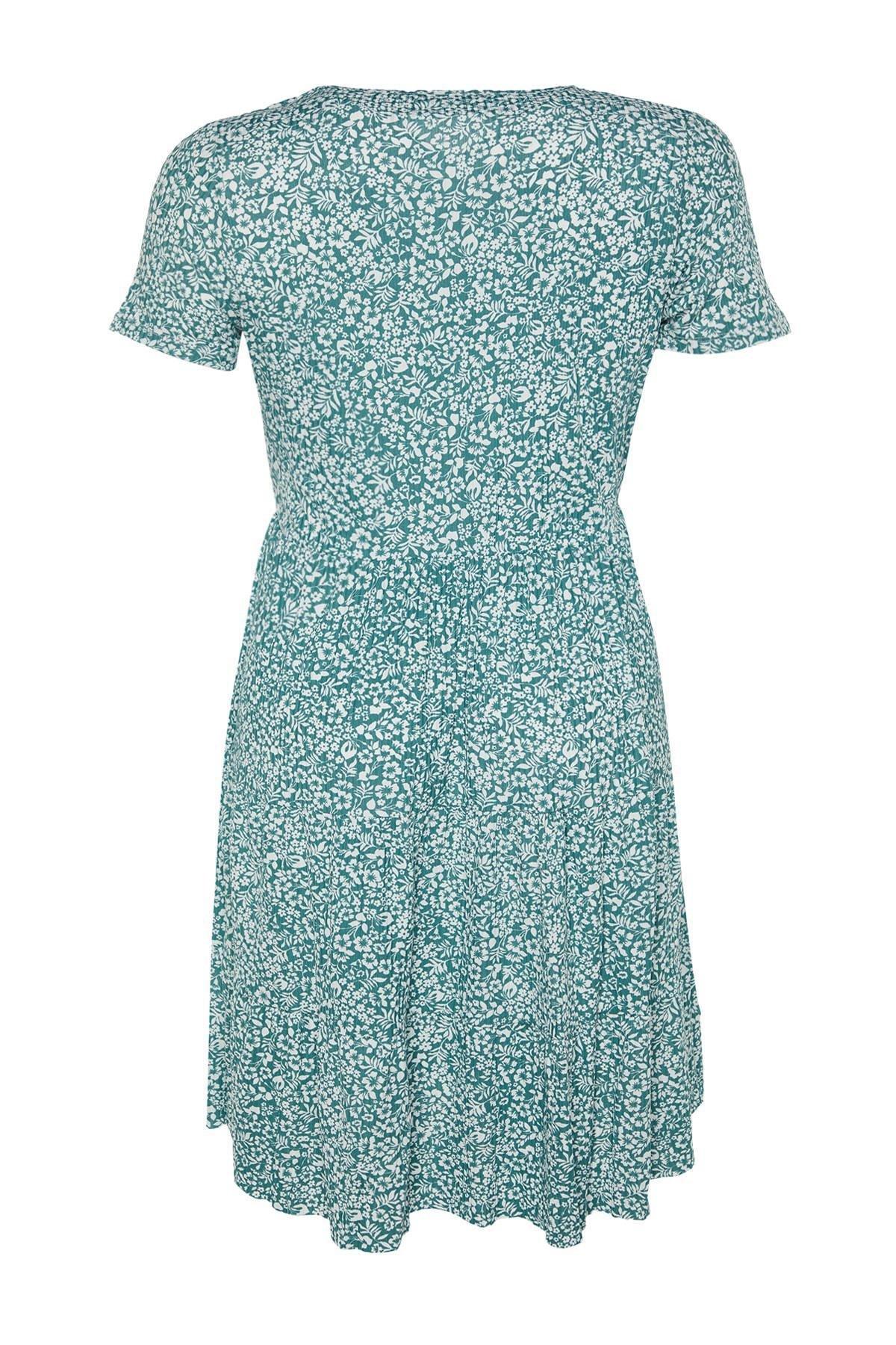 Green A-Line Plus Size Dress, , large image number 8