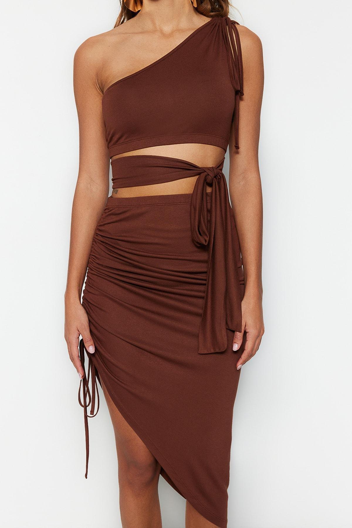 Brown Fitted Co-Ord Set, , large image number 3