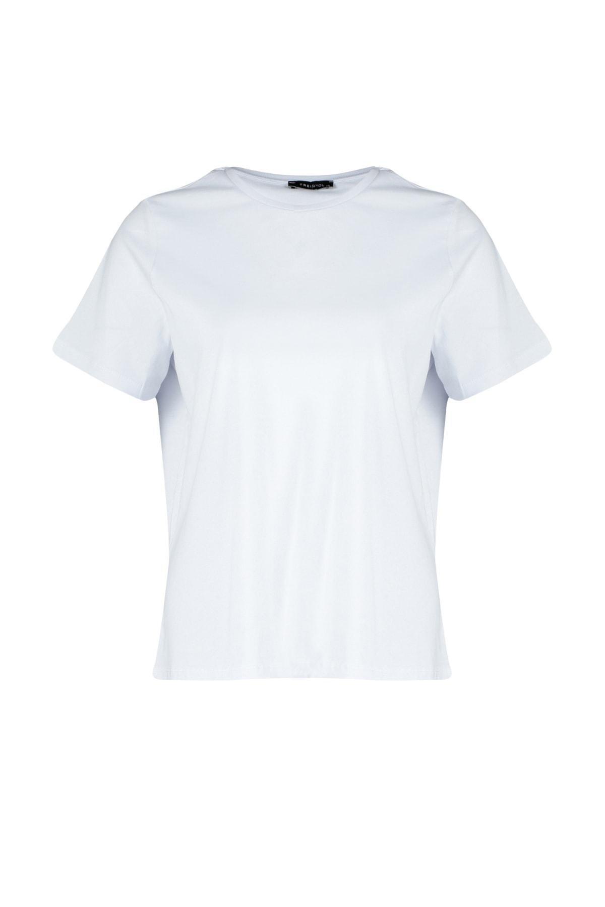 White Short Sleeve Plus Size T-Shirt, , large image number 5