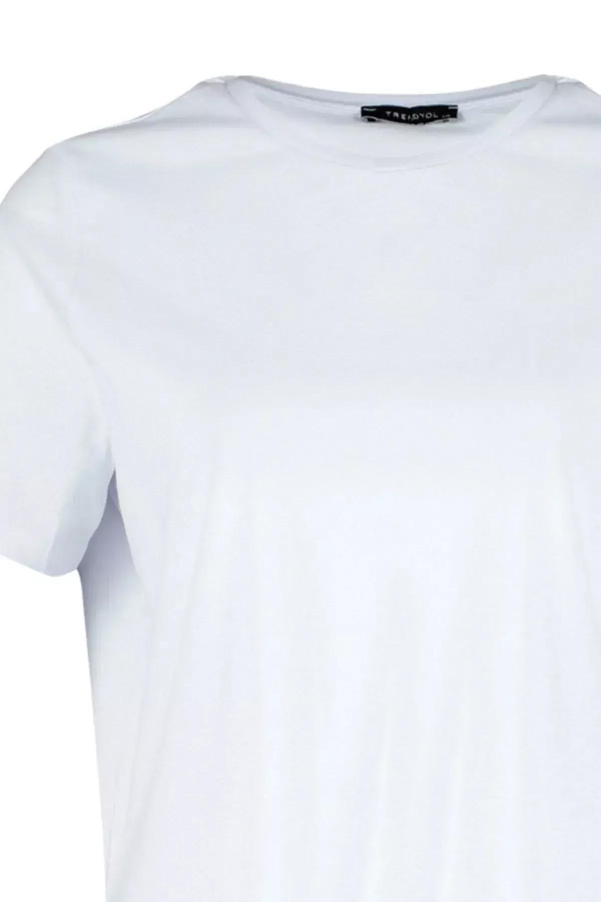 White Short Sleeve Plus Size T-Shirt, White, large image number 5