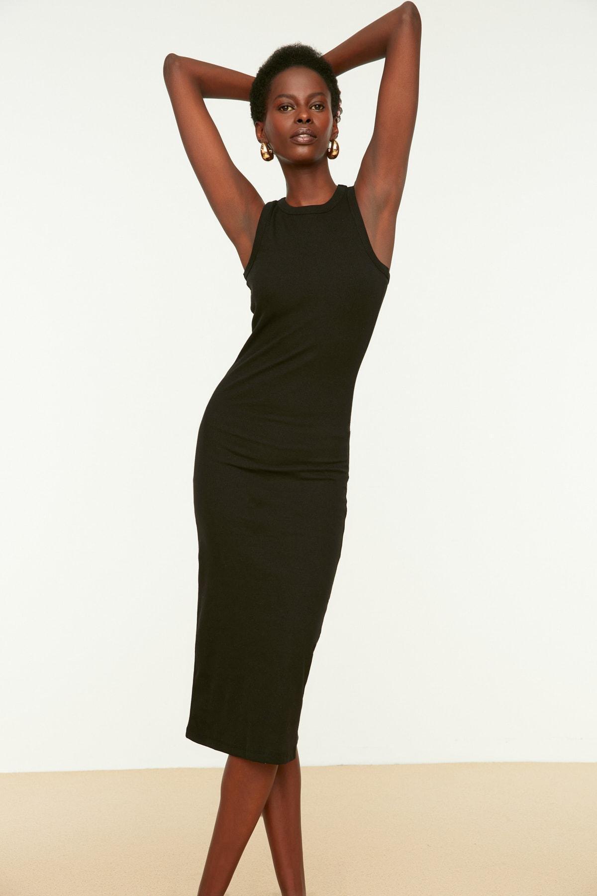 Trendyol - Black Halterneck Bodycon Dress