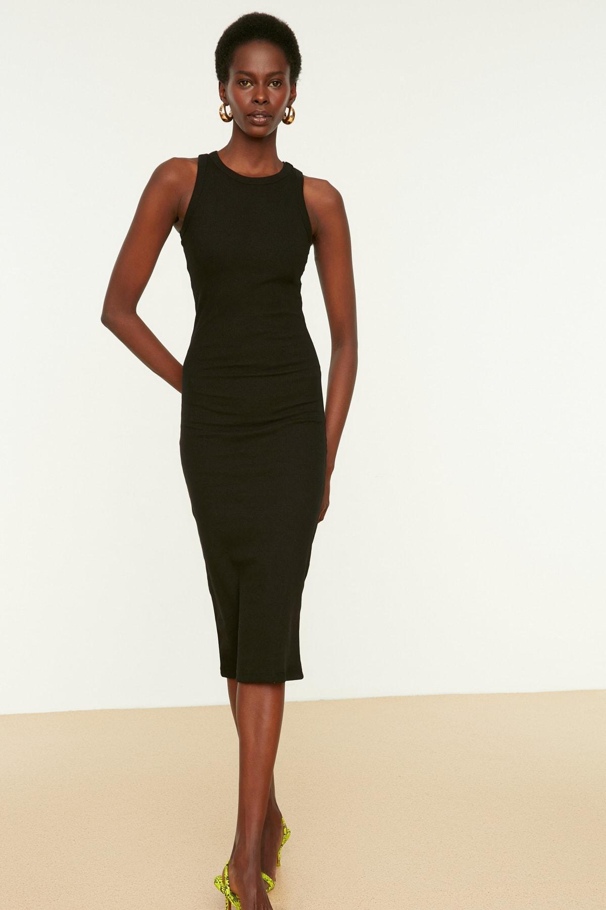 Black Halterneck Bodycon Dress, , large image number 3