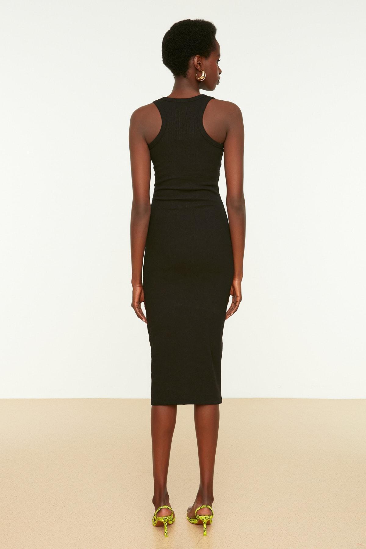 Black Halterneck Bodycon Dress, , large image number 4