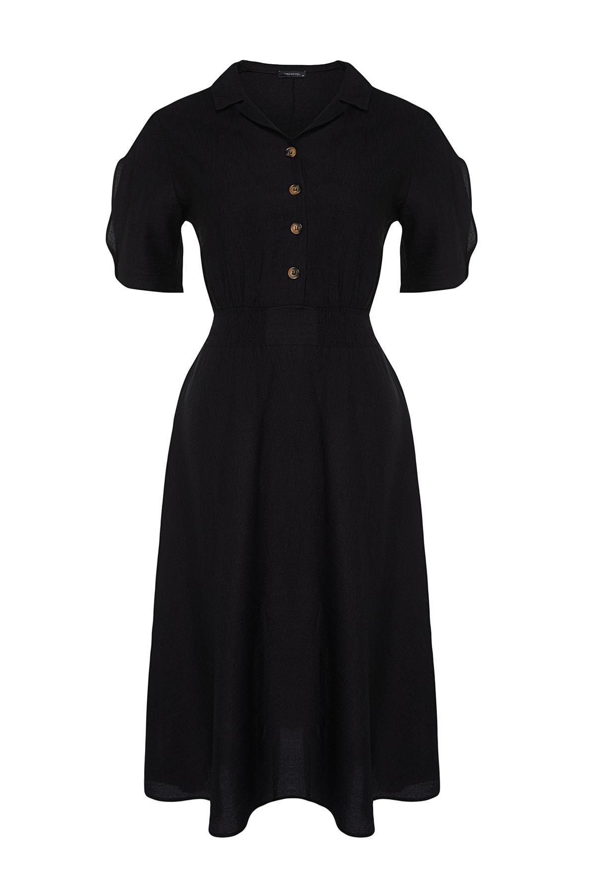 Black A-Line Plus Size Dress, , large image number 4