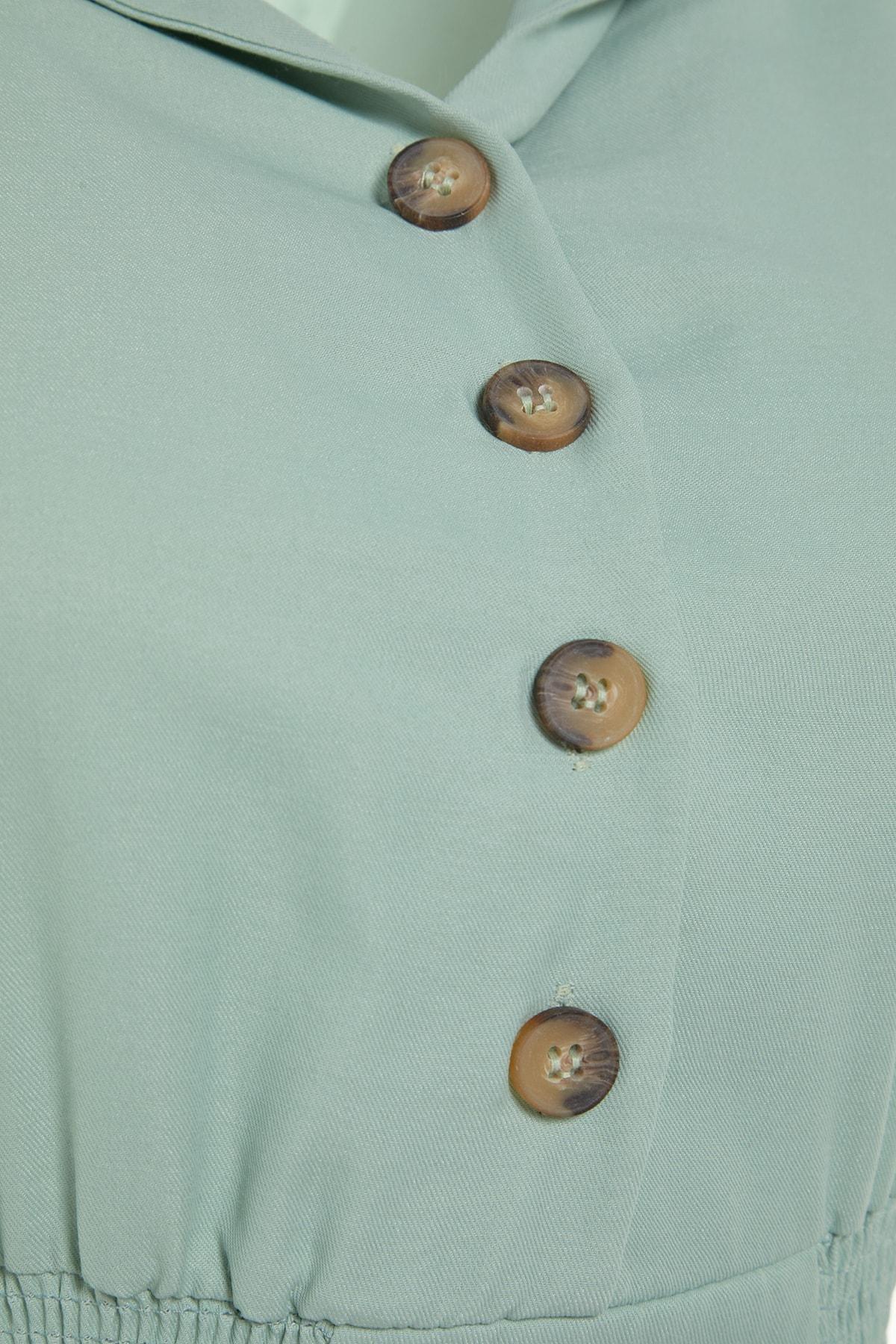 فستان متوسط الطول بقصة على شكل حرف A للمقاسات الكبيرة، ألوان متعددة, Green, large image number 12