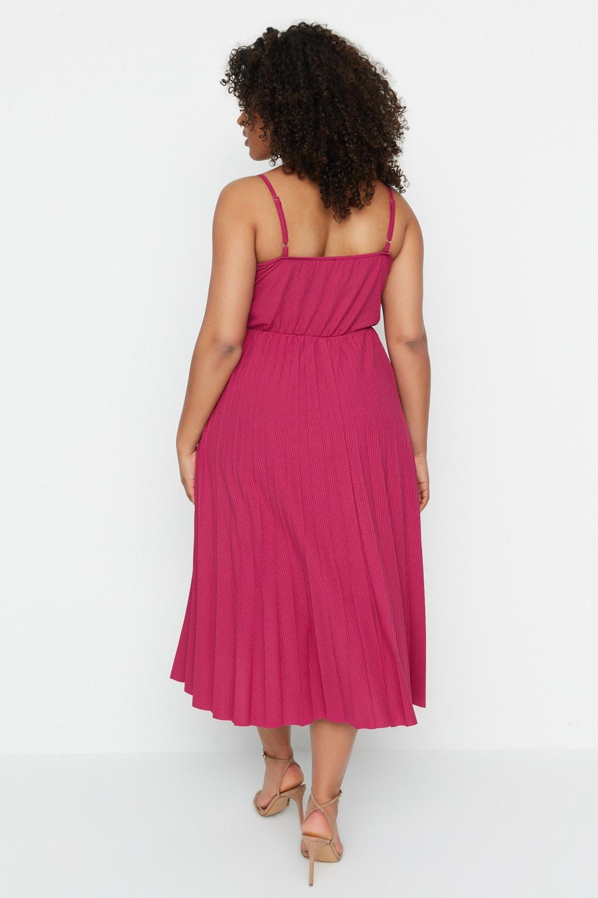 Pink A-Line Plus Size Dress, , large image number 4