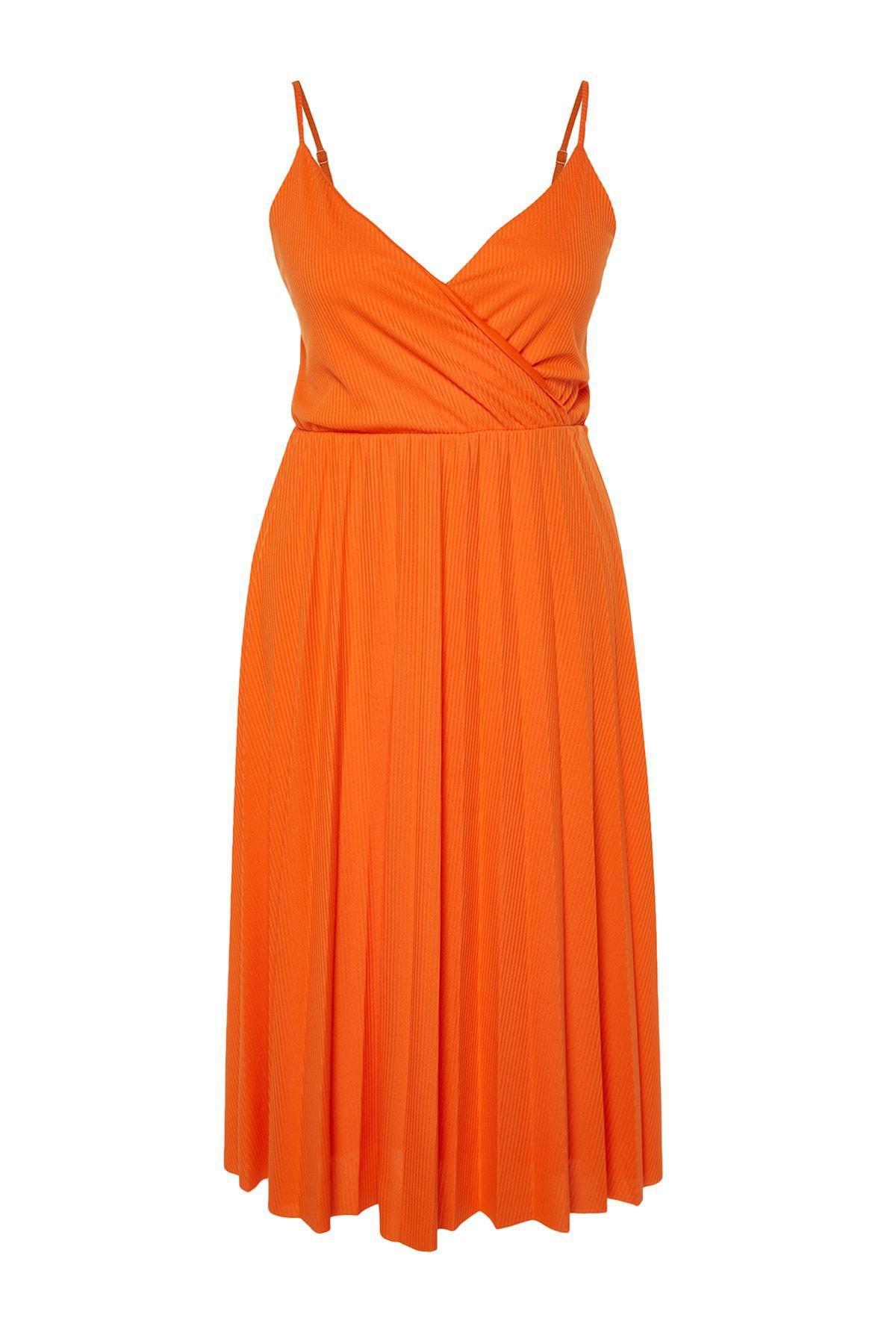 Orange A-Line Plus Size Dress, , large image number 5
