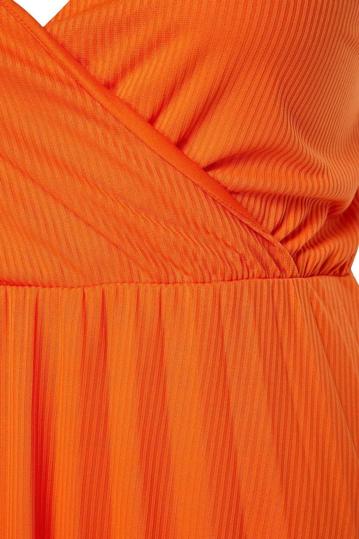 Orange A-Line Plus Size Dress, , large image number 6