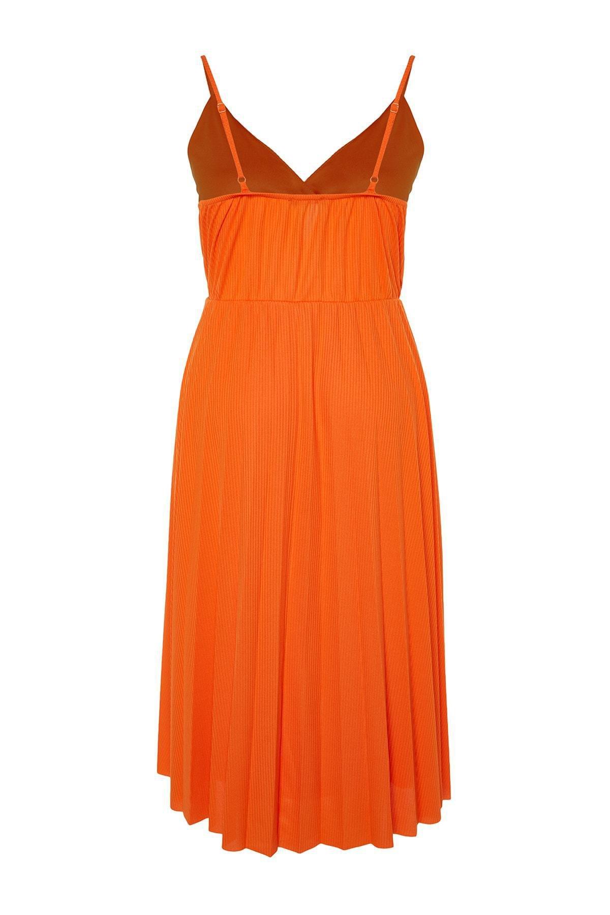 Orange A-Line Plus Size Dress, , large image number 7