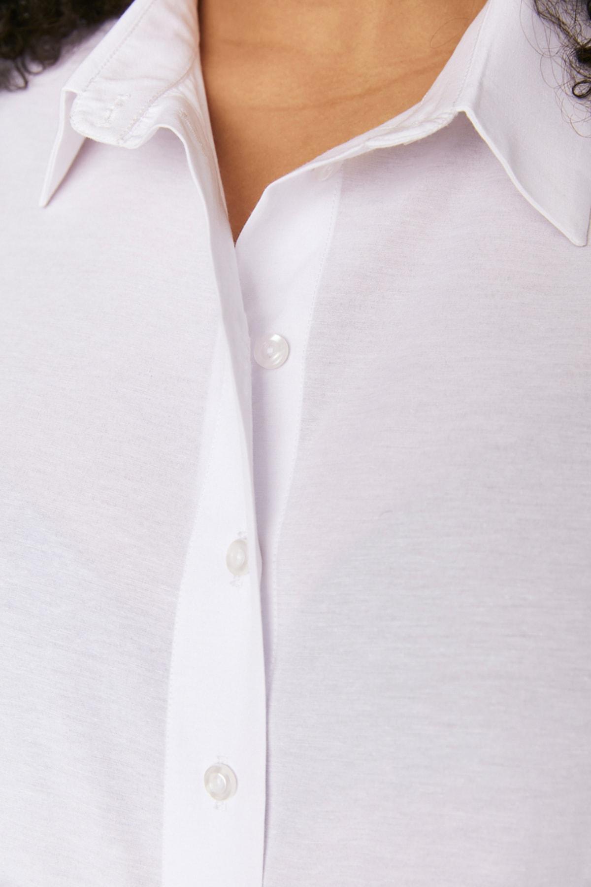 White Regular Plus Size Shirt, , large image number 2
