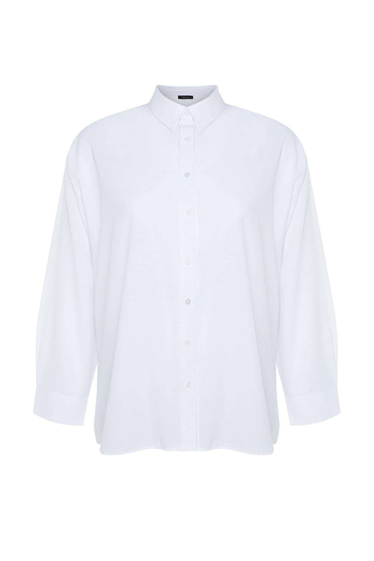 White Regular Plus Size Shirt, , large image number 3