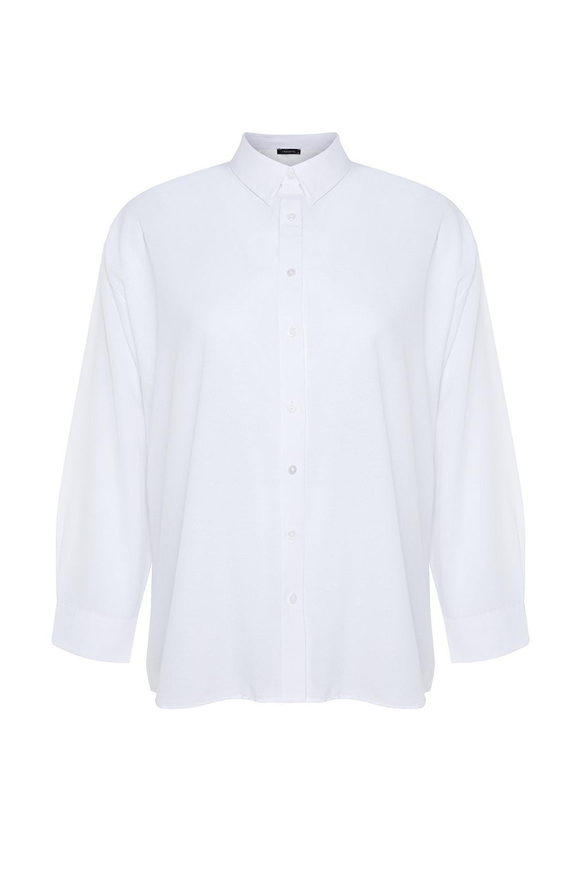 Trendyol - White Regular Plus Size Shirt