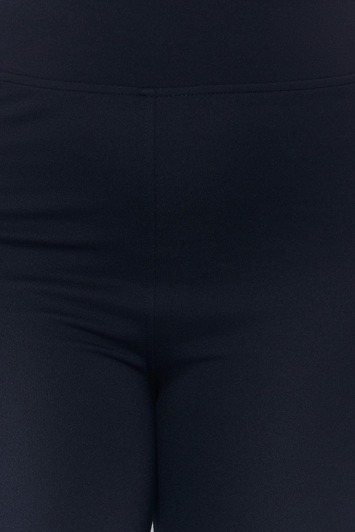Blue High Waist Plus Size Leggings, , large image number 5
