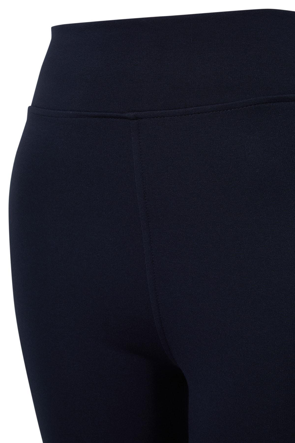 Blue High Waist Plus Size Leggings, , large image number 7