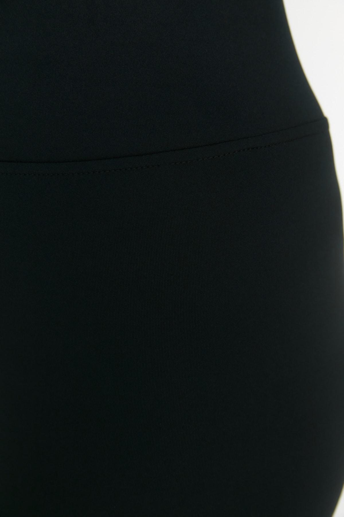 Black High Waist Plus Size Leggings, , large image number 2