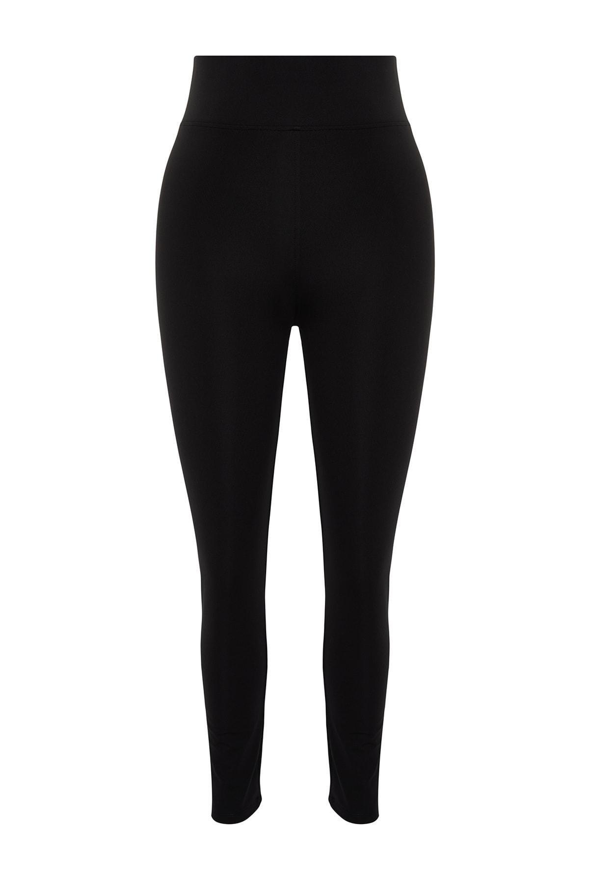 Black High Waist Plus Size Leggings, , large image number 5