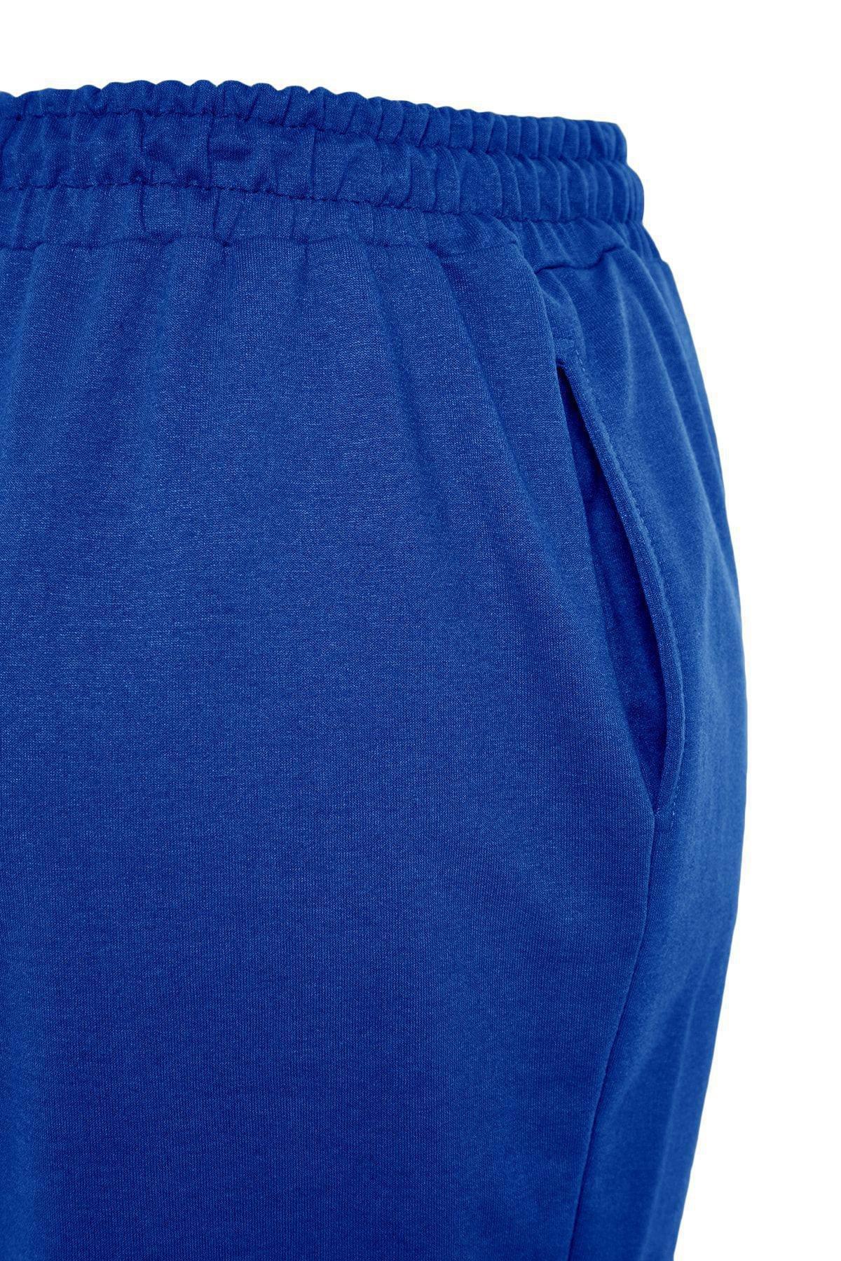 Indigo Jogger Leg Elastic Knit Plus Size Sweatpants TBBSS22EA0065, , large image number 1