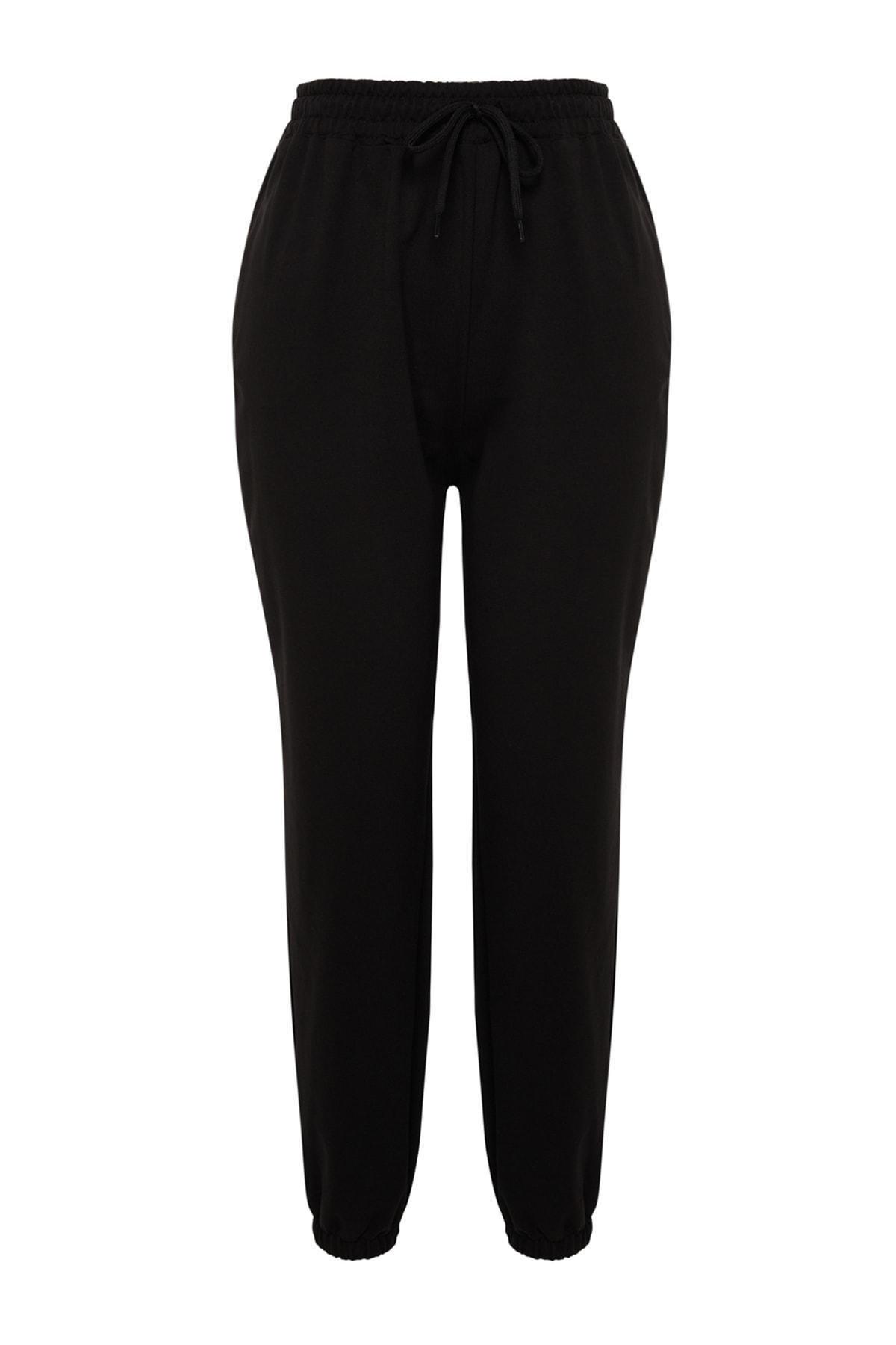 Trendyol - Black Joggers Plus Size Sweatpants