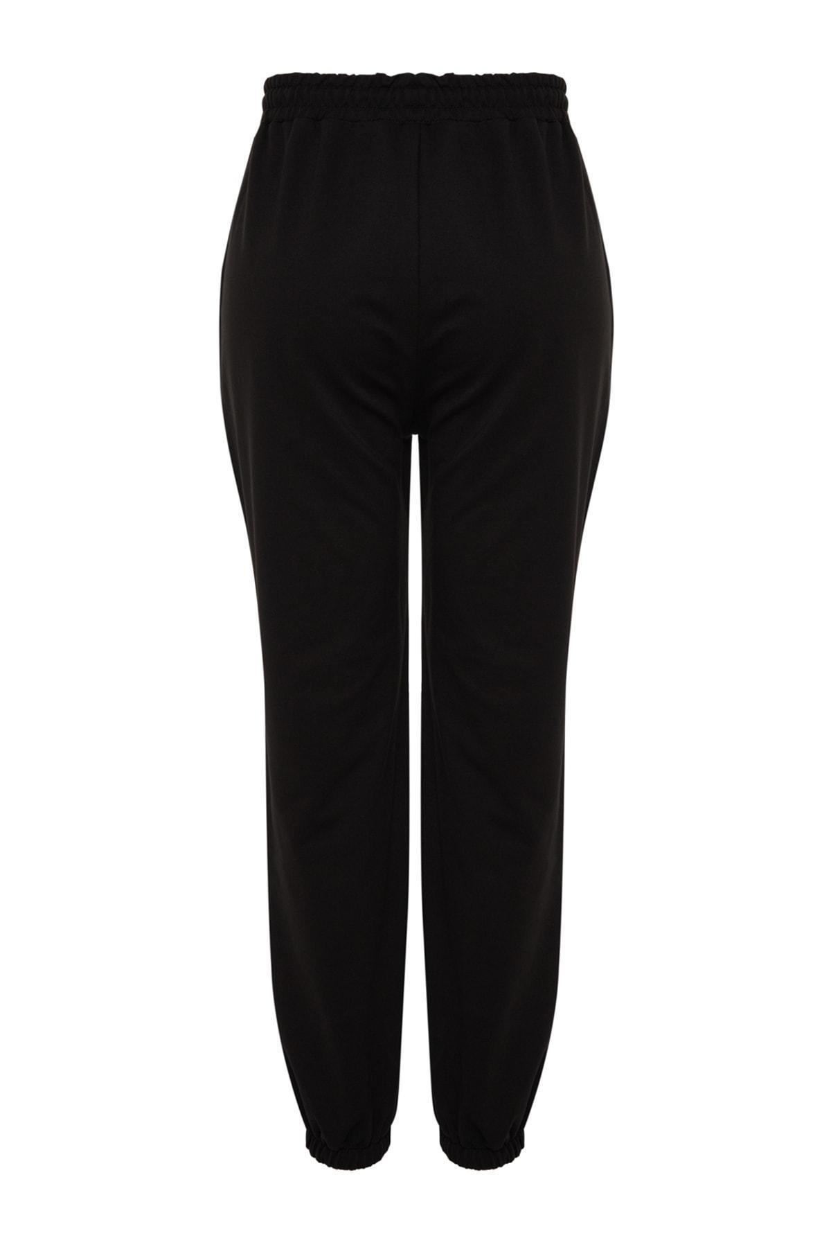 Trendyol - Black Joggers Plus Size Sweatpants