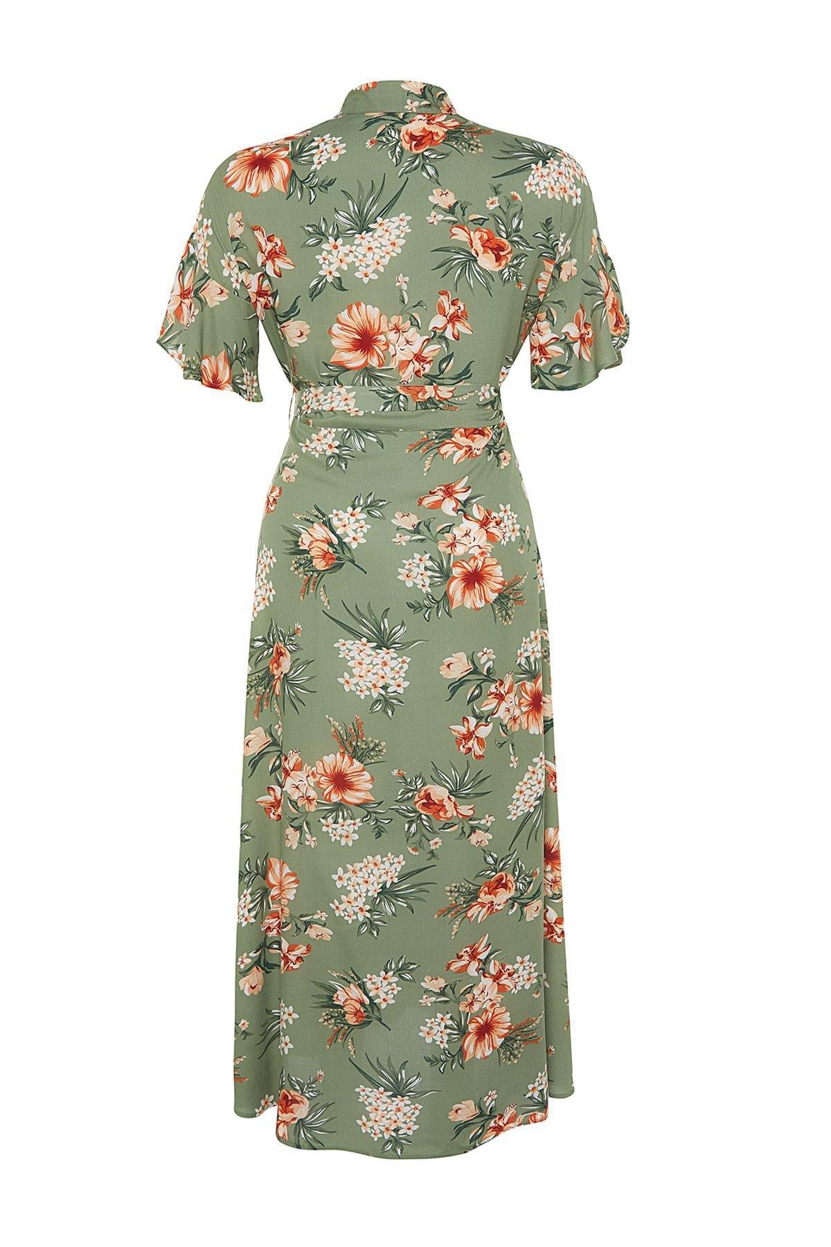 Multicolour Floral Plus Size Dress, , large image number 7