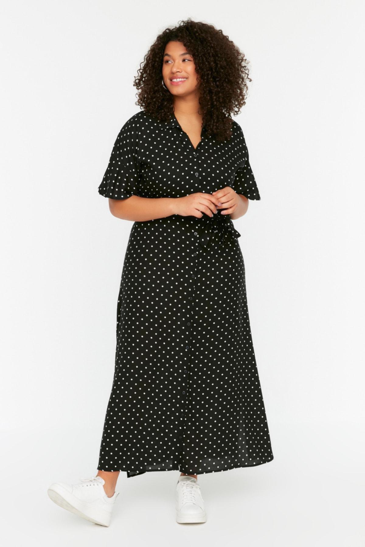 Black Floral Plus Size Dress, , large image number 1