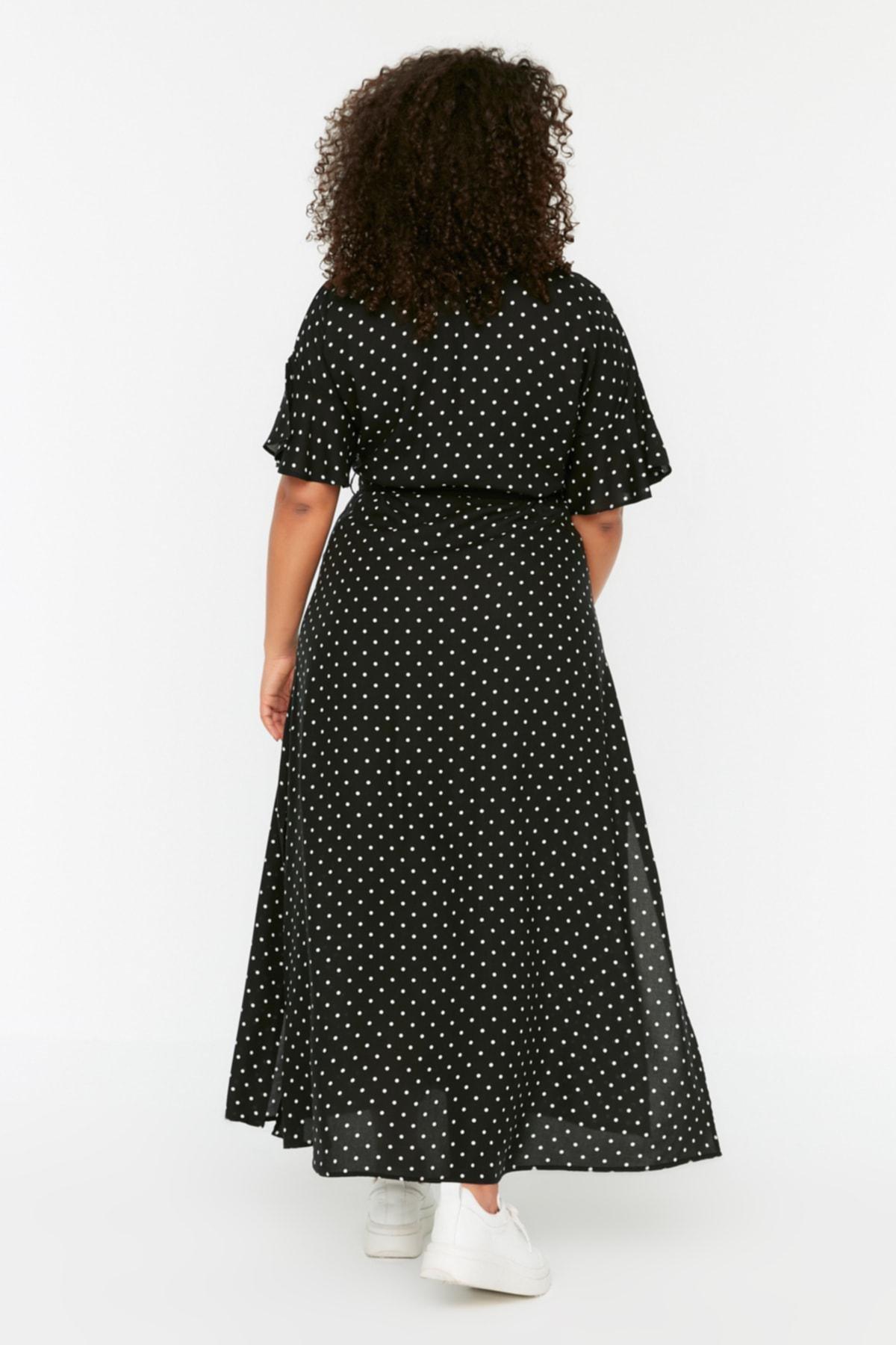 Black Floral Plus Size Dress, , large image number 4