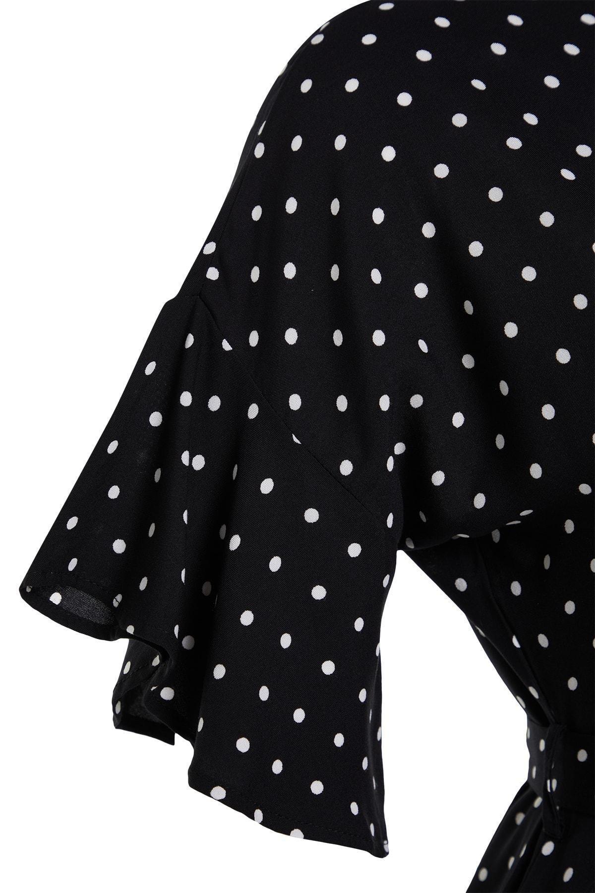 Black Floral Plus Size Dress, , large image number 6