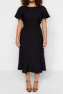 Trendyol - Black Bodycon Plus Size Midi Dress
