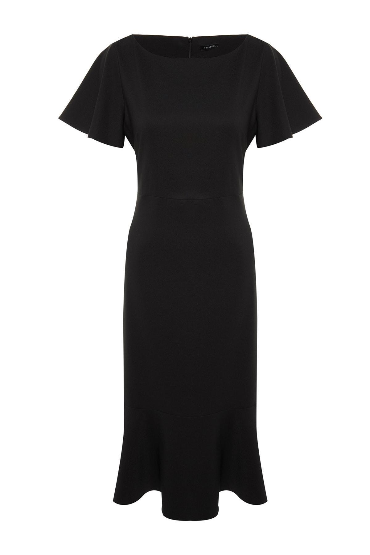 Trendyol - Black Bodycon Plus Size Midi Dress