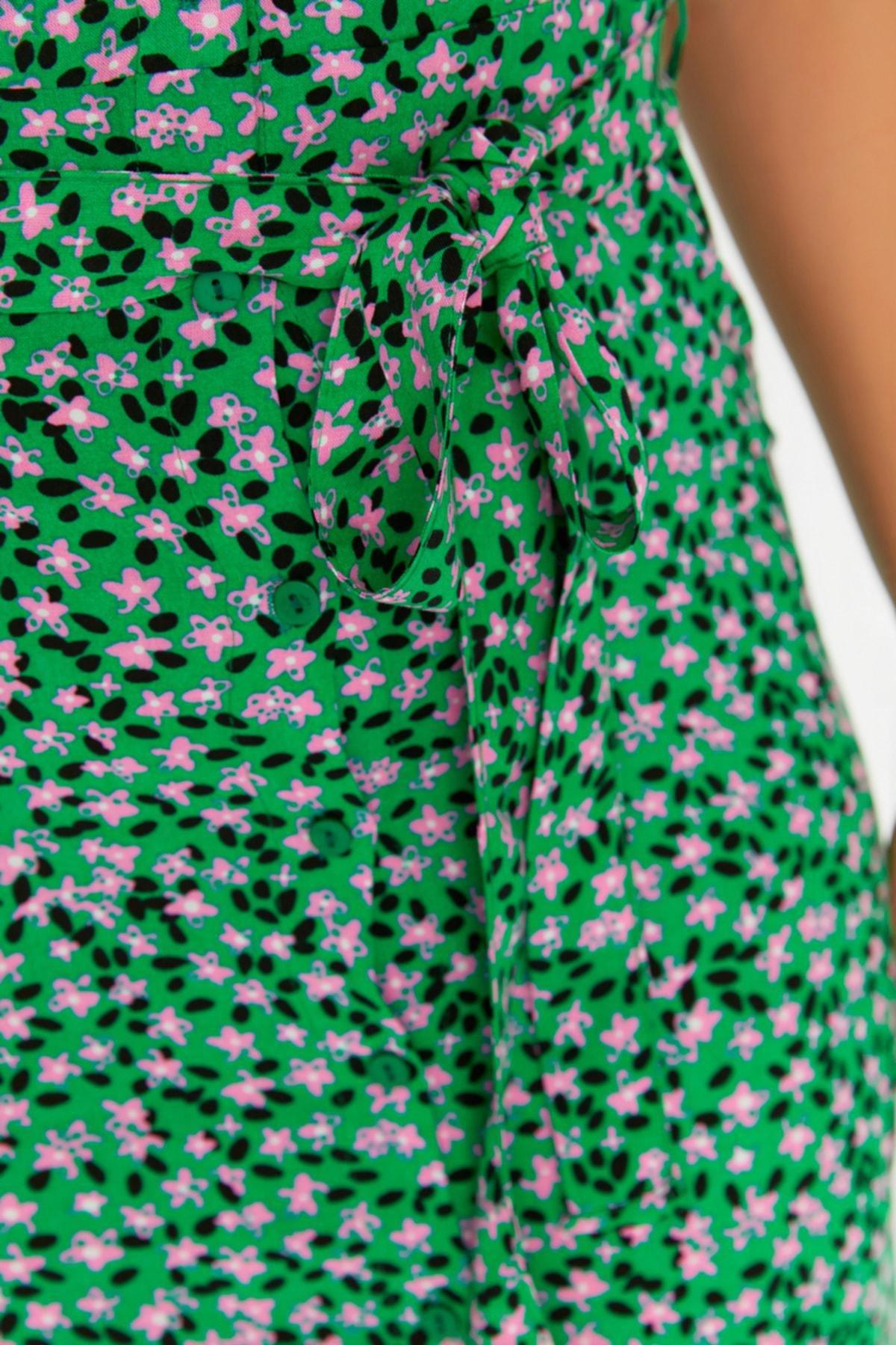Green Floral Plus Size Dress, , large image number 3