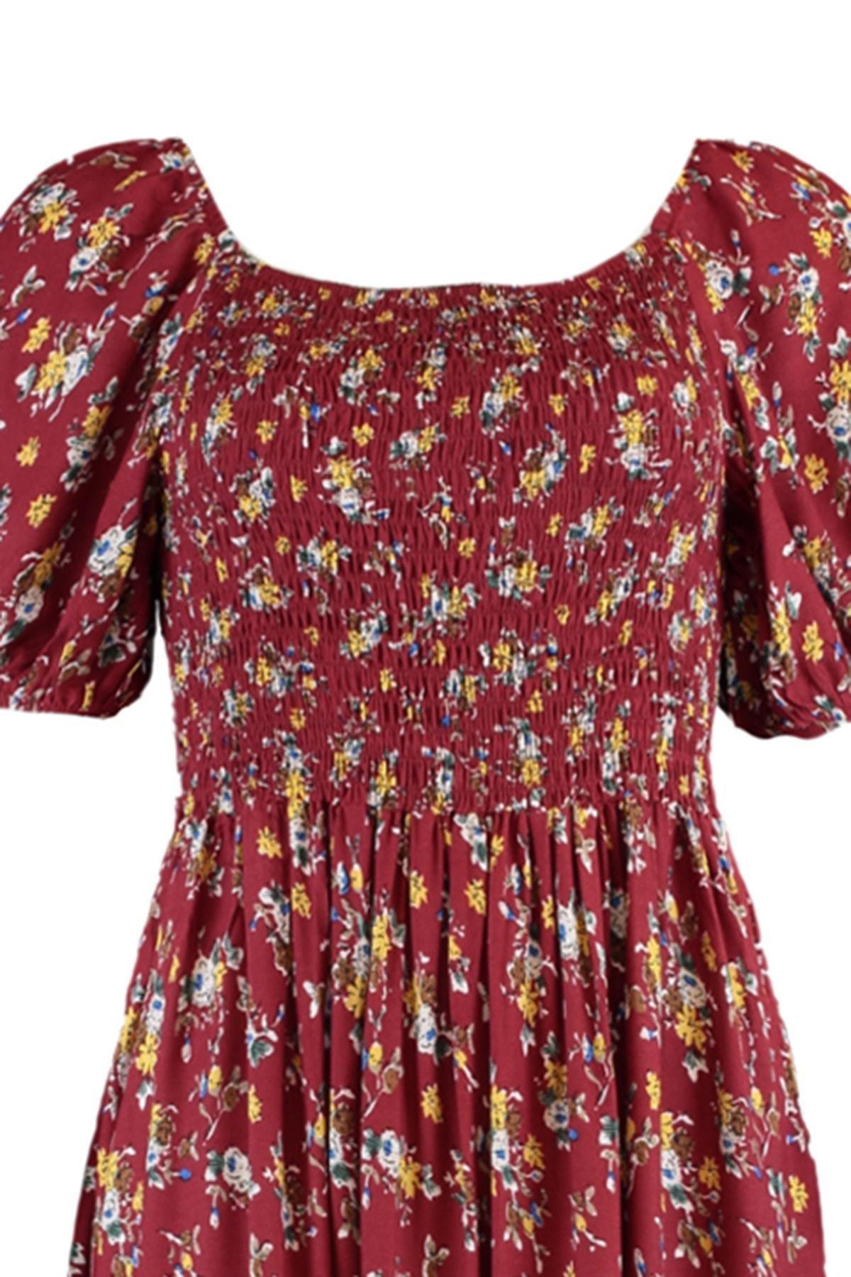 Burgundy A-Line Plus Size Dress, , large image number 6