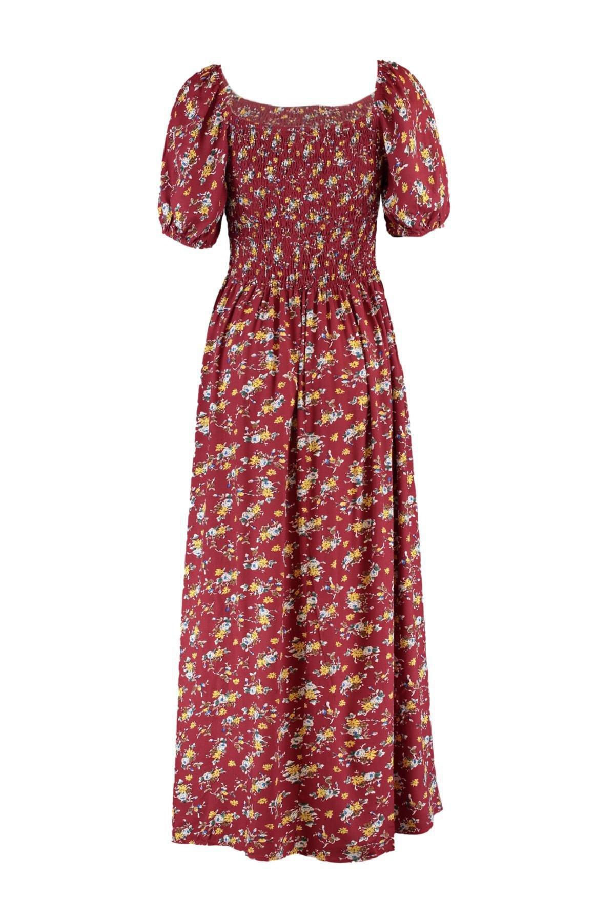 Burgundy A-Line Plus Size Dress, , large image number 7