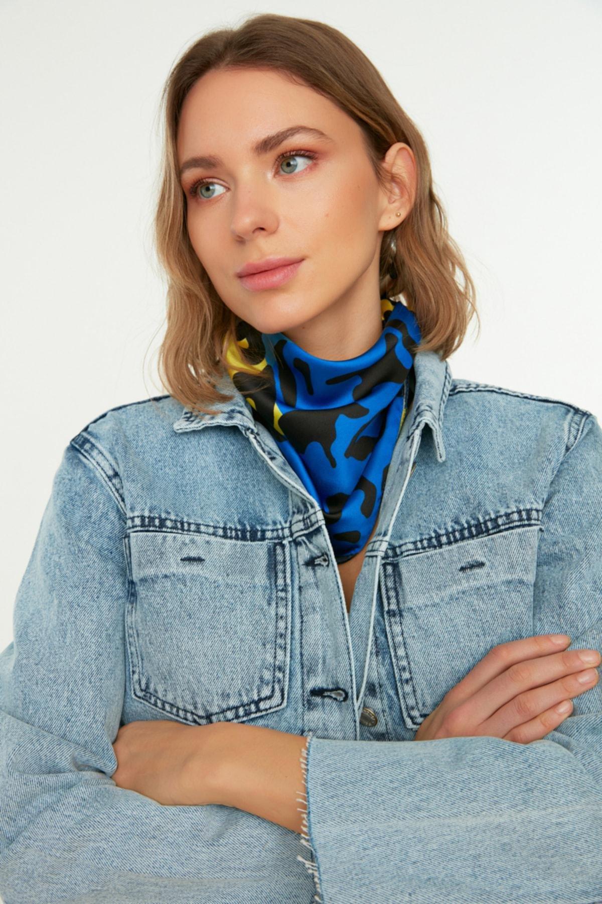 Multicolour Colourblock Business Neckerchief, , large image number 1