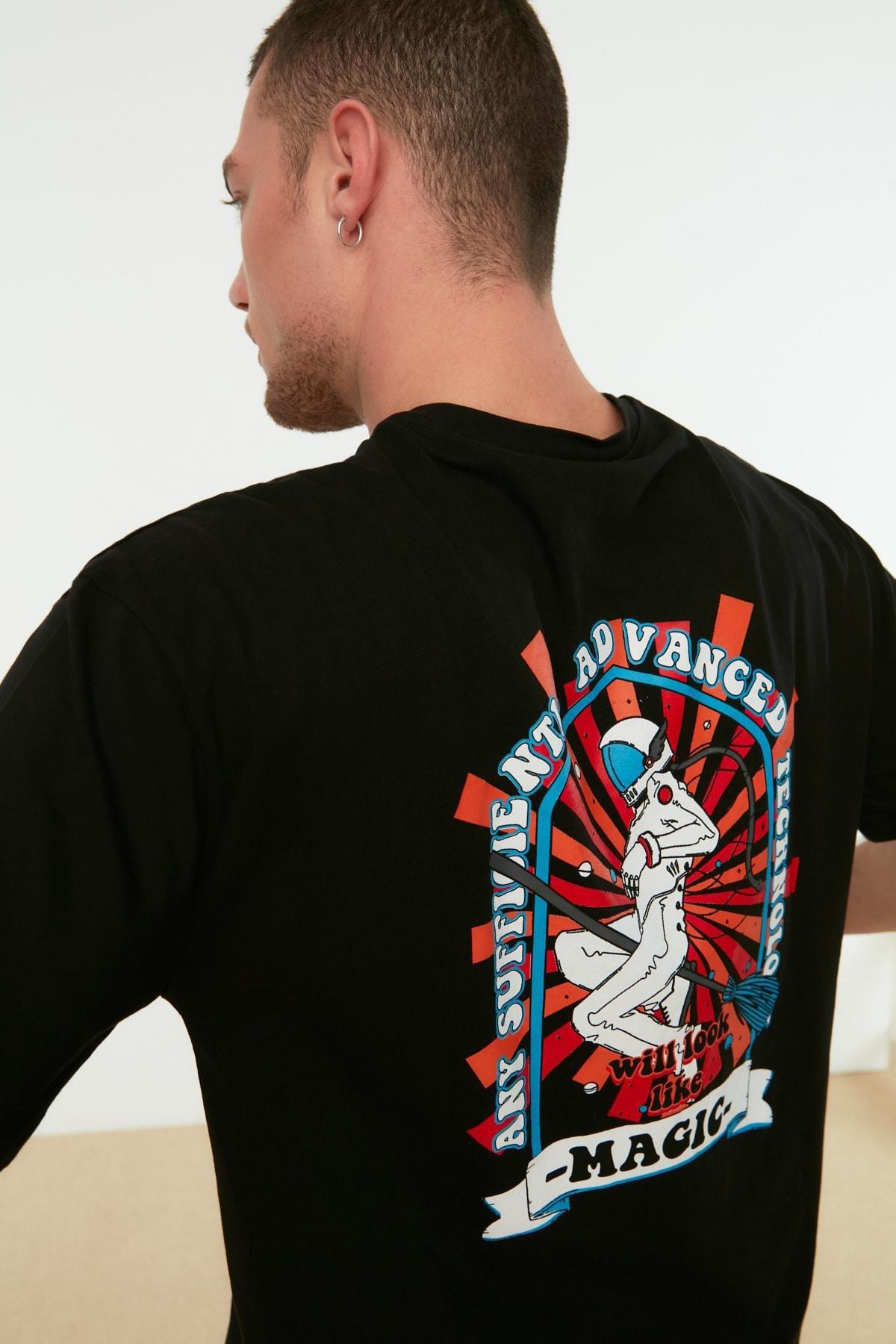 Black Crew Neck Tshirt, , large image number 3
