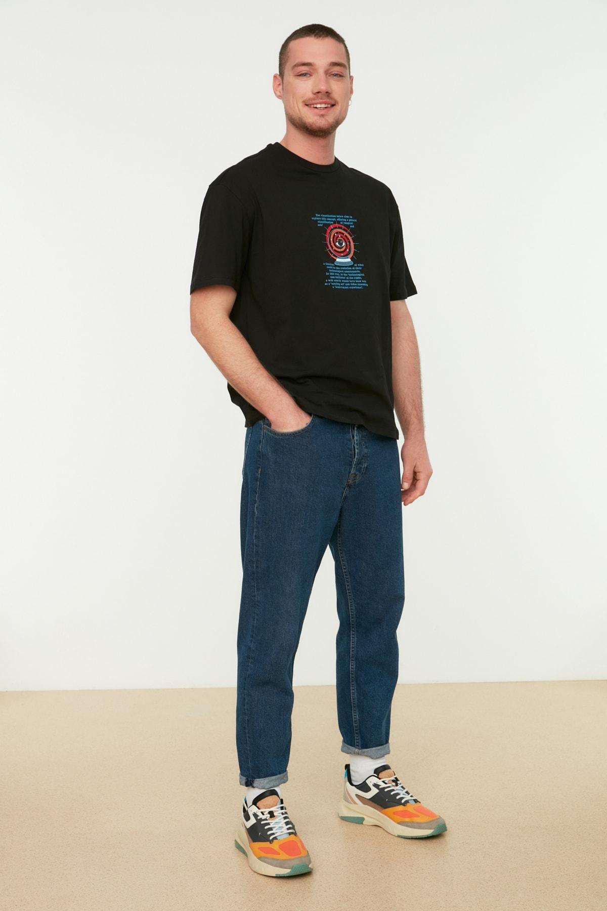 Black Crew Neck Tshirt, , large image number 4