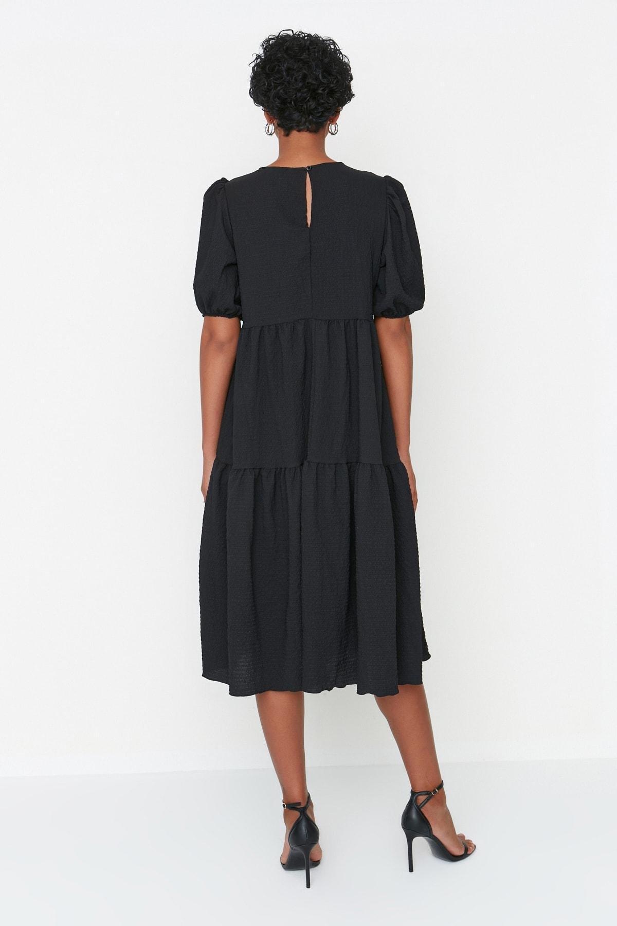 Black Shift Midi Dress, , large image number 3