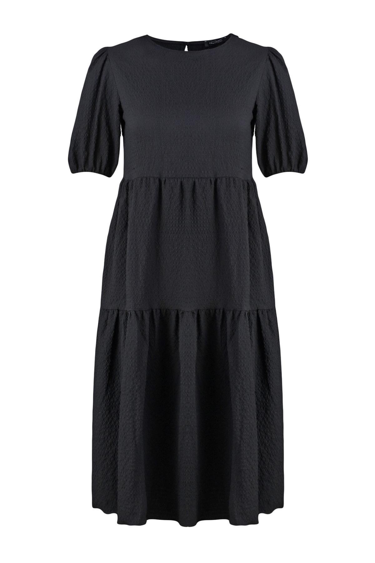 Black Shift Midi Dress, , large image number 4