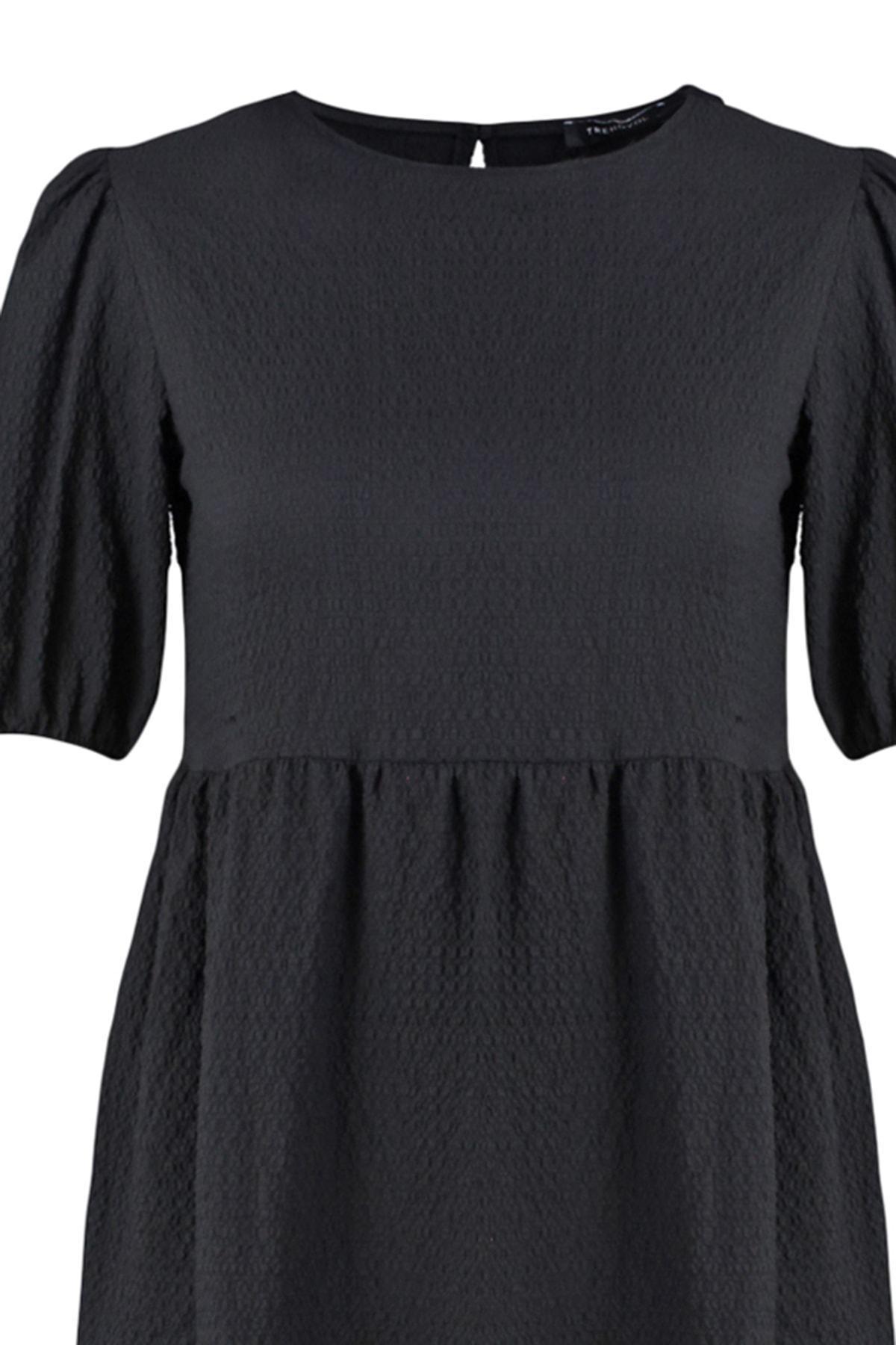 Black Shift Midi Dress, , large image number 5