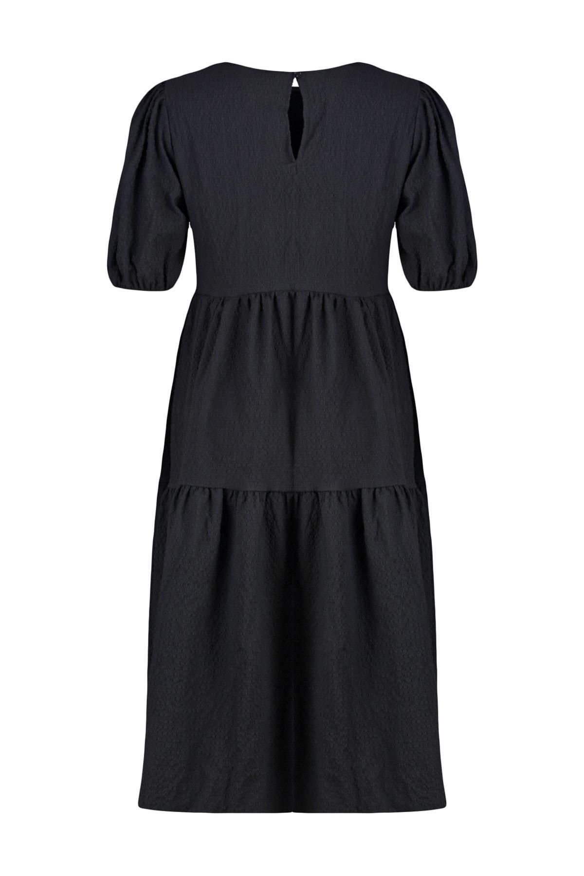 Black Shift Midi Dress, , large image number 6