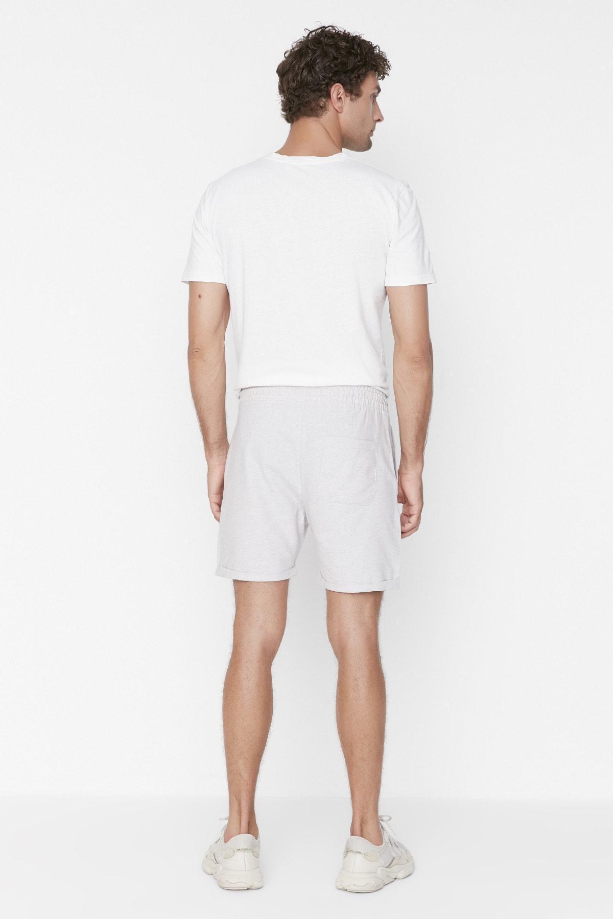 Grey Mid Waist Shorts, , large image number 11