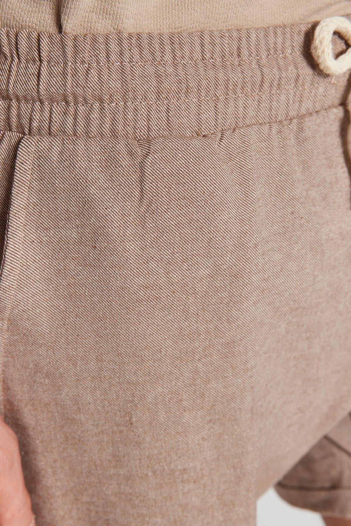 Brown Mid Waist Shorts, , large image number 2