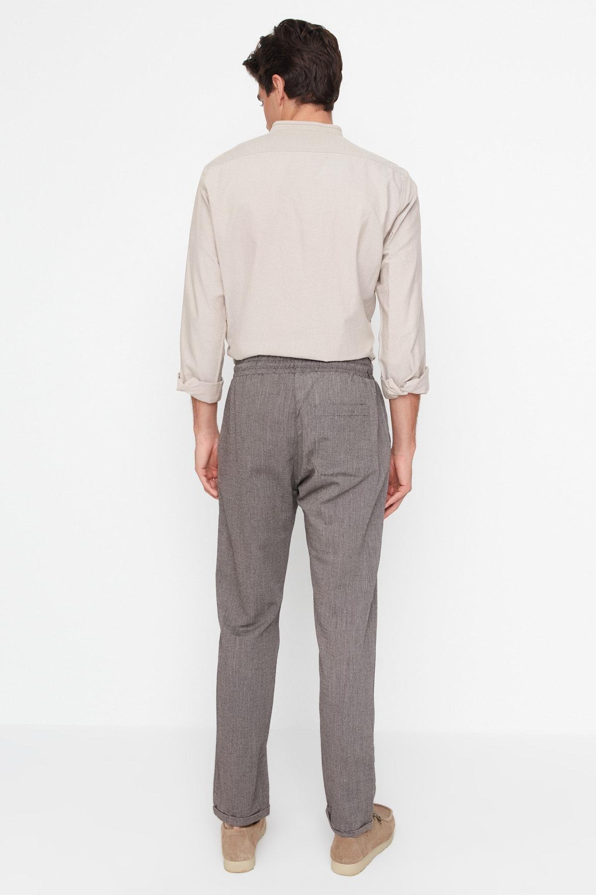Black Mid Waist Straight Pants, , large image number 9