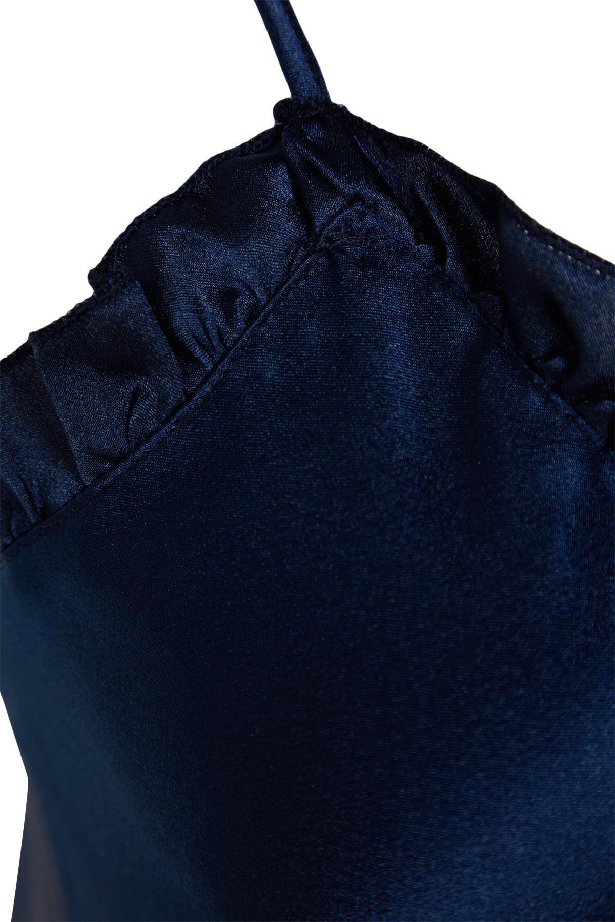Navy Plain Pajama Set, , large image number 6